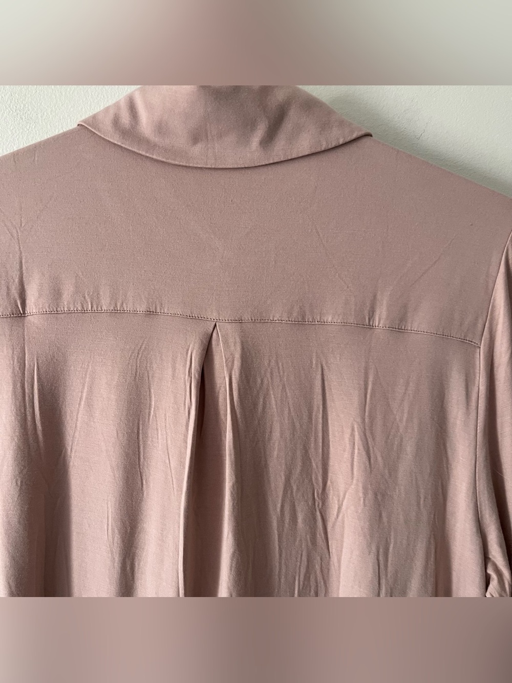 Cozy Earth Dusty Rose Bamboo Button Front Pajama Top M - Picture 6 of 8